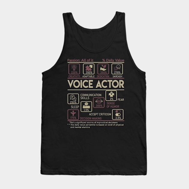 Voice Actor T Shirt - Multitasking Daily Value Gift Item Tee Tank Top by candicekeely6155